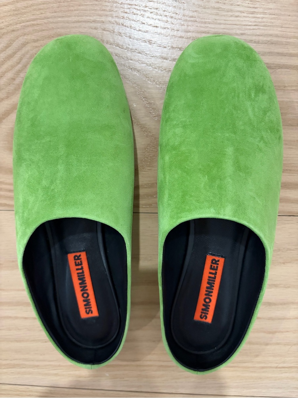 Simon Miller Riad Green Suede Slipper Mules - Picture 2 of 10